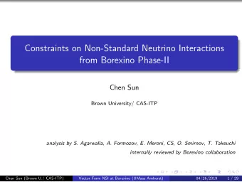 Constraints on Non-Standard Neutrino Interactions  from Borexino Phase-II  Chen Sun  Brown