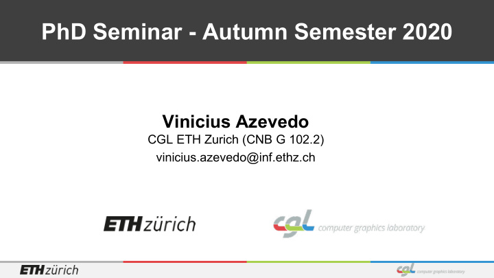 phd seminar autumn semester 2020