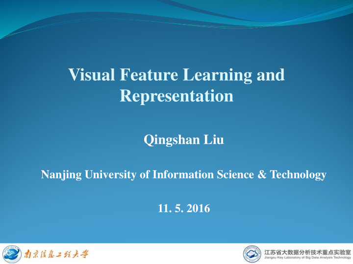 visual feature learning and representation