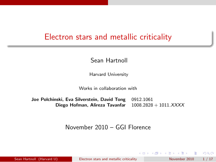 electron stars and metallic criticality