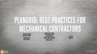 Plangrid: best practices for  mechanical contractors  Construction  Jackson  Technology  ASTI