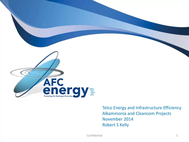 telco energy and infrastructure efficiency alkammonia and