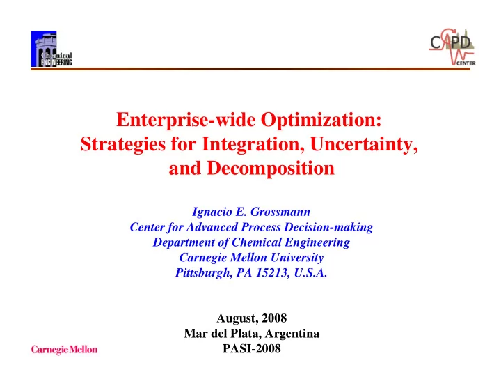 enterprise wide optimization strategies for integration