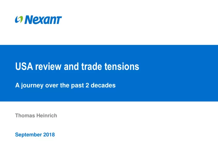 usa review and trade tensions