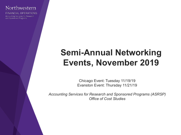 semi annual networking events november 2019