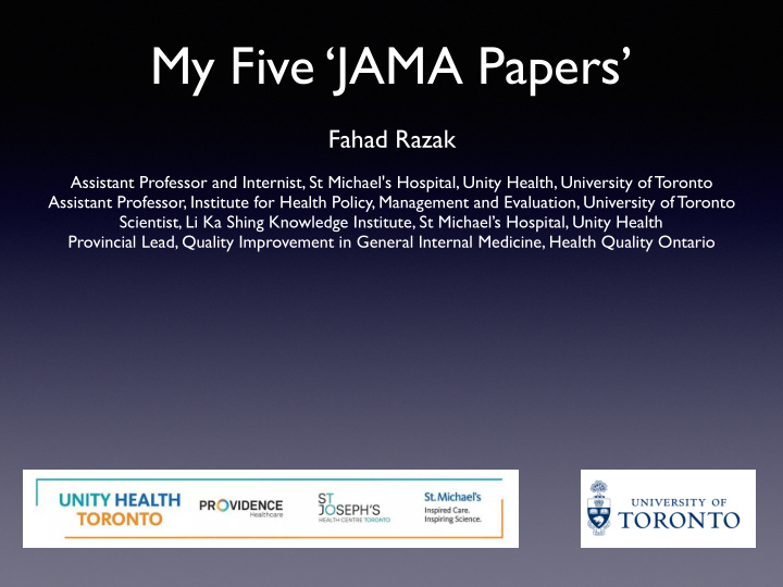 my five jama papers
