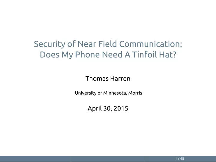 security of near field communication does my phone need a
