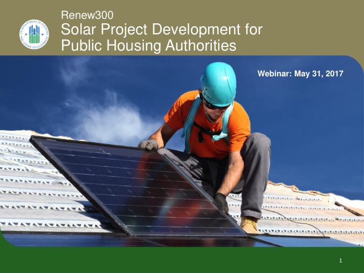 solar project development for public housing authorities