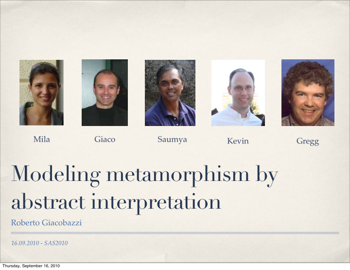modeling metamorphism by abstract interpretation