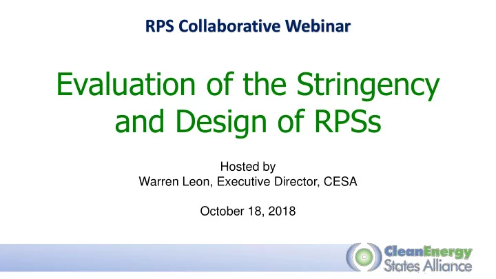 and design of rpss