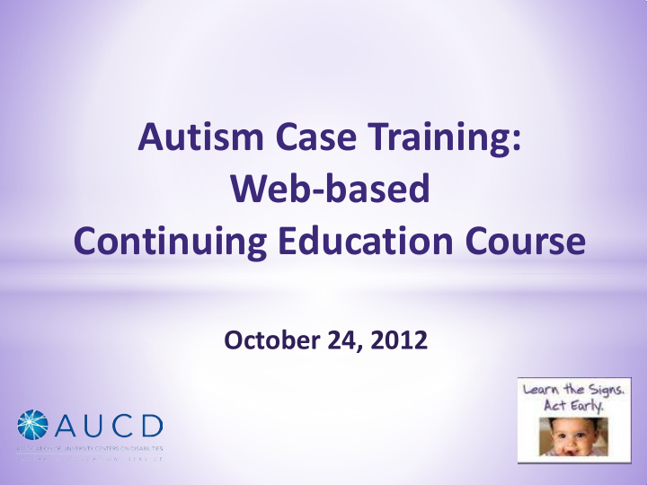 autism case training web based continuing education course