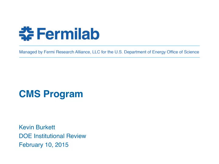 cms program