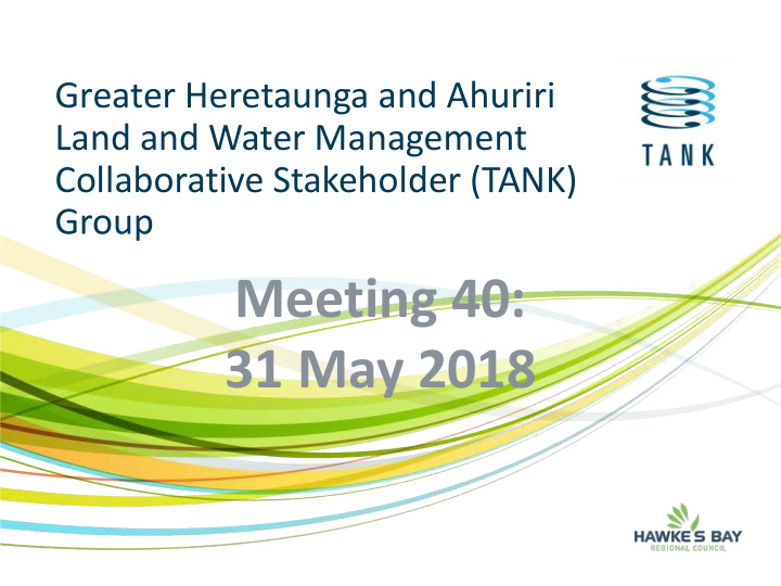 meeting 40 31 may 2018 karakia