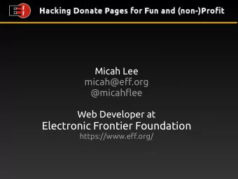 Electronic Frontier Foundation  https://www.eff.org/  What's the Electronic Frontier Foundation?