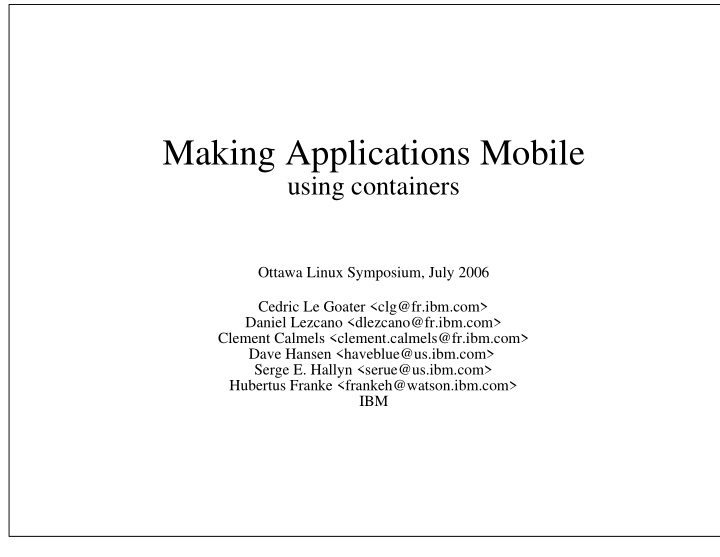 making applications mobile