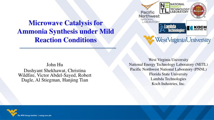 microwave catalysis for