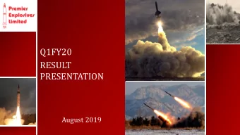 Q1FY20  RESULT  PRESENTATION  August 2019  Defence  Financial  Result  Companys  Commercial