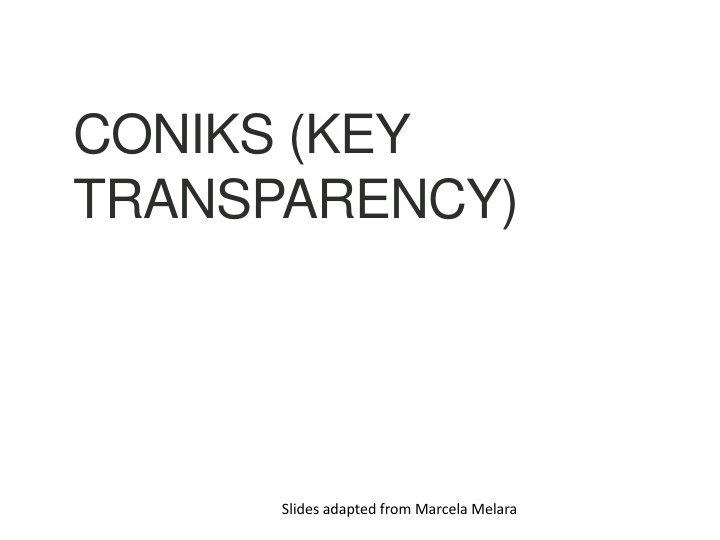 coniks key transparency