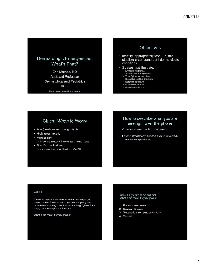 objectives