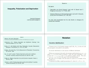 Notation  Atkinson, A.B. and A. Brandolini: