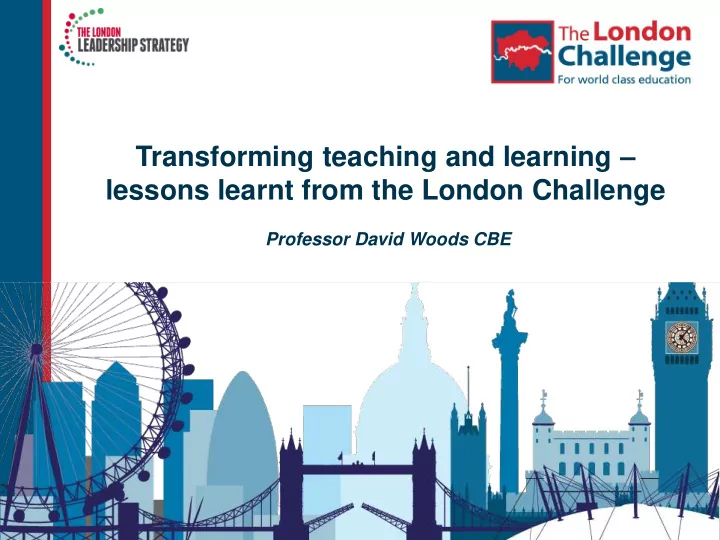 transforming teaching and learning lessons learnt from