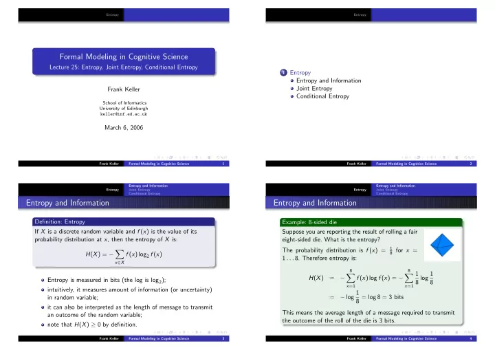 formal modeling in cognitive science