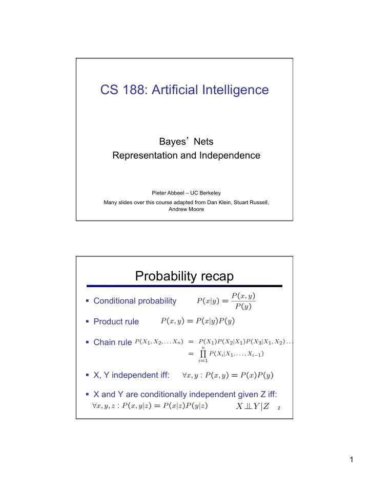 cs 188 artificial intelligence