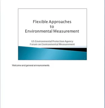 Overview  Forum on Environmental  Measurements   History of &quot;Performance Approach&quot;