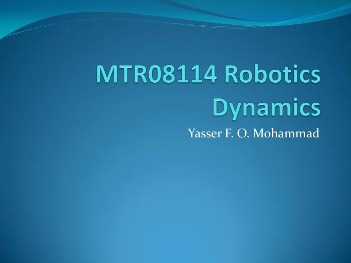 yasser f o mohammad reminder 1 the whole jacobian