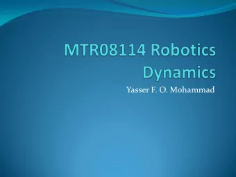 Yasser F. O. Mohammad  REMINDER 1: The whole Jacobian  (METHOD 1)  Revolute Joint  Prismatic