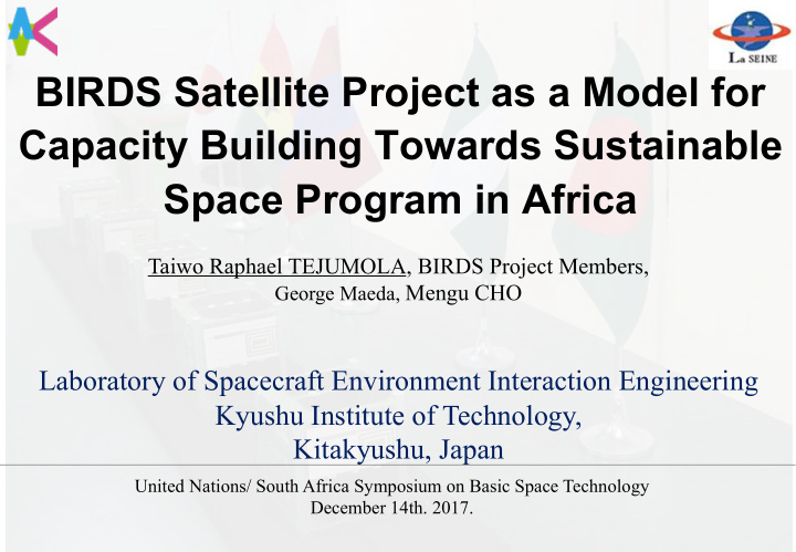 birds satellite project as a model for capacity building