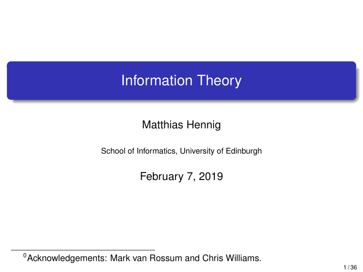 information theory