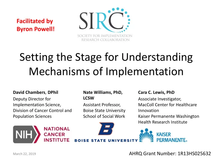 mechanisms of implementation