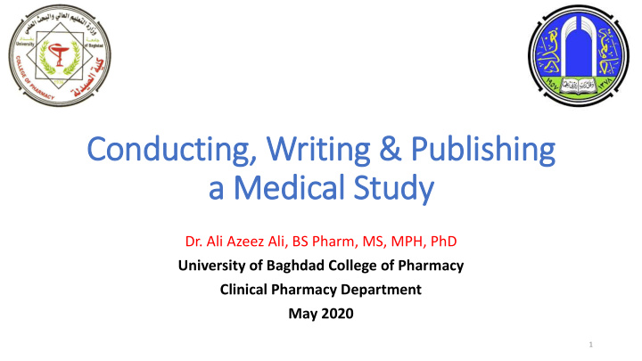 conducting g writing publishing a medical study