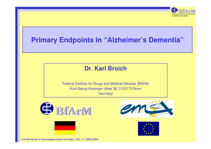 primary endpoints in alzheimer s dementia