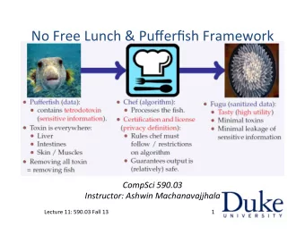 Outline    Recap    DifferenCal  privacy  ensures  adversary  cant