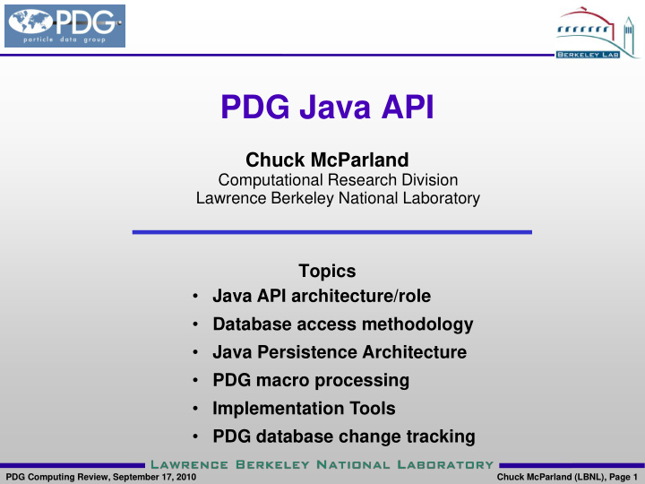 pdg java api