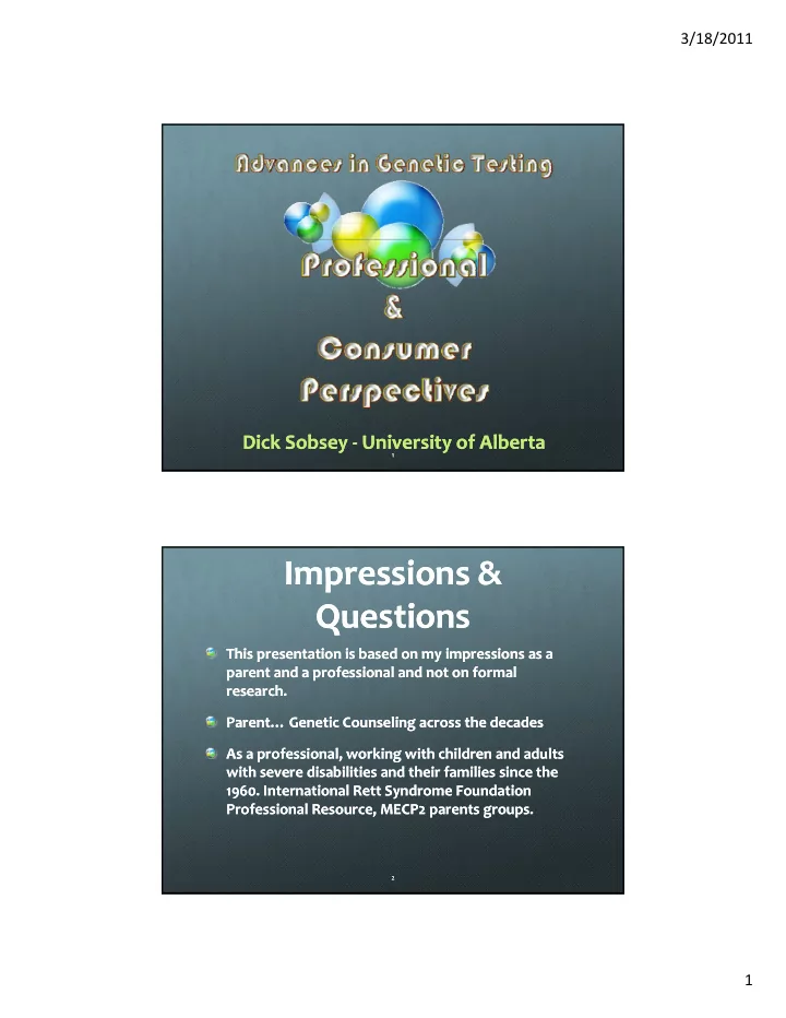 impressions amp impressions amp questions questions