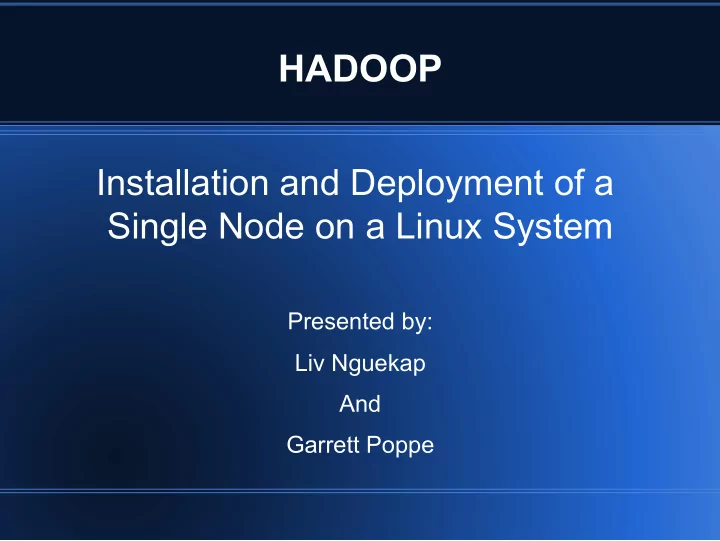 hadoop