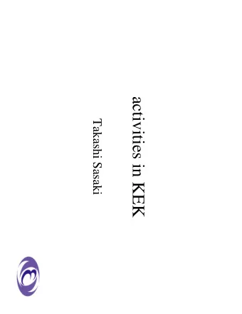 activities in KEK  Takashi Sasaki  Japan Geant4 Users Group   Japanese discussion e-mail list