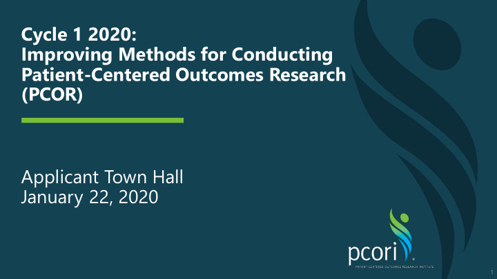 cycle 1 2020 improving methods for conducting patient