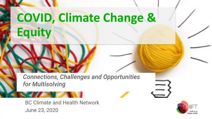 covid climate change equity