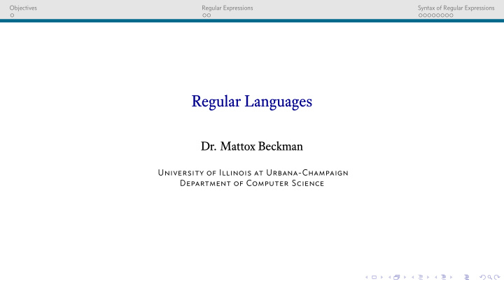 regular languages