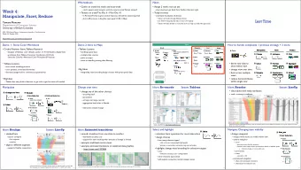 Week 4:    Tamara on travel Thu Oct 6 - Mon Oct 10   Todays format  Manipulate, Facet,