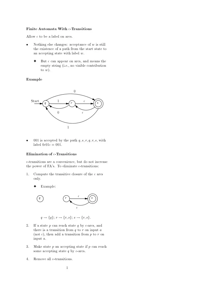 but can app ear on arcs and means the empt y string i e
