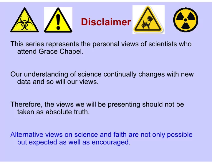 disclaimer