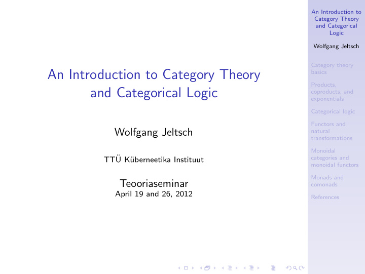 an introduction to category theory
