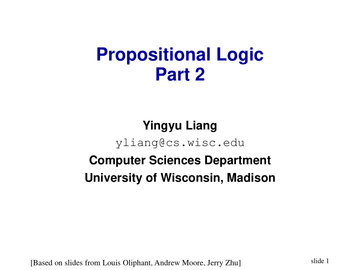 propositional logic part 2
