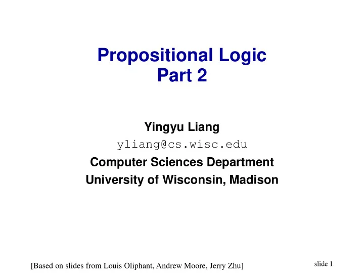 propositional logic part 2