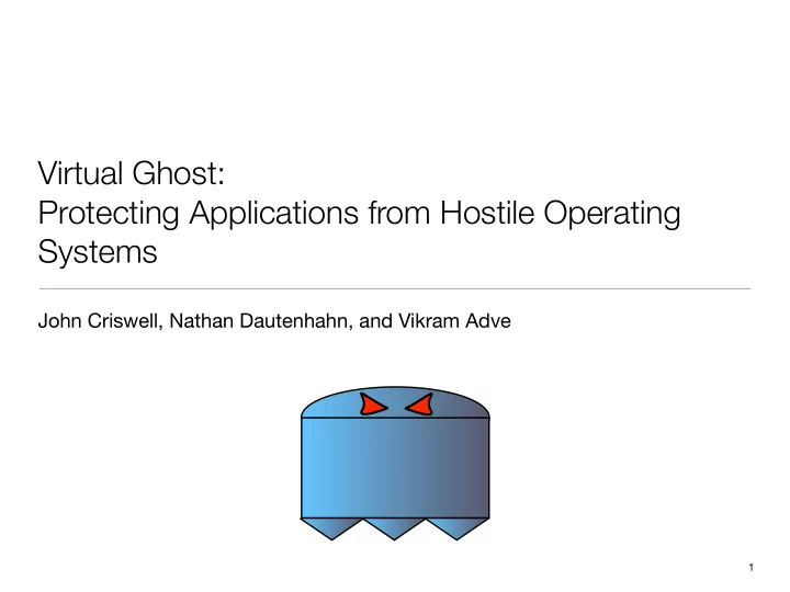 virtual ghost protecting applications from hostile